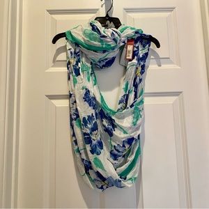 Merona Scarf (Blue, Teal, and White)